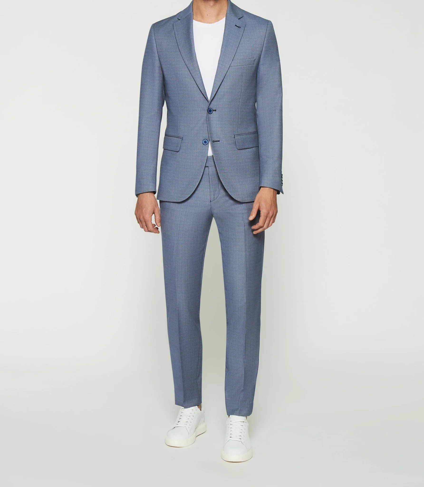 Costume 2 boutons bleu FAZIO