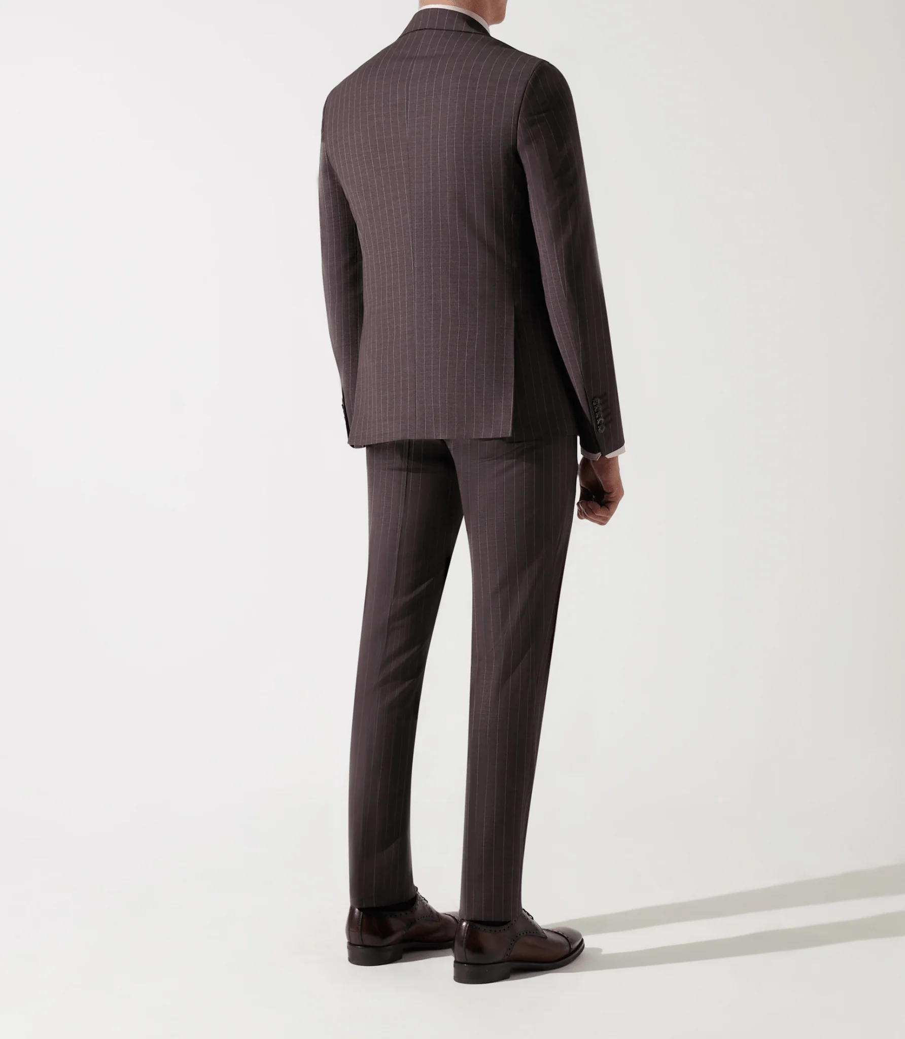 Costume 2 boutons à rayures bordeaux LUGANO – Image 4