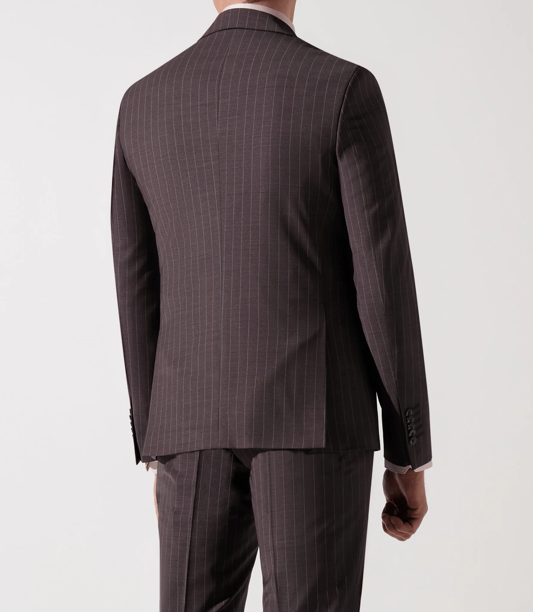 Costume 2 boutons à rayures bordeaux LUGANO – Image 5