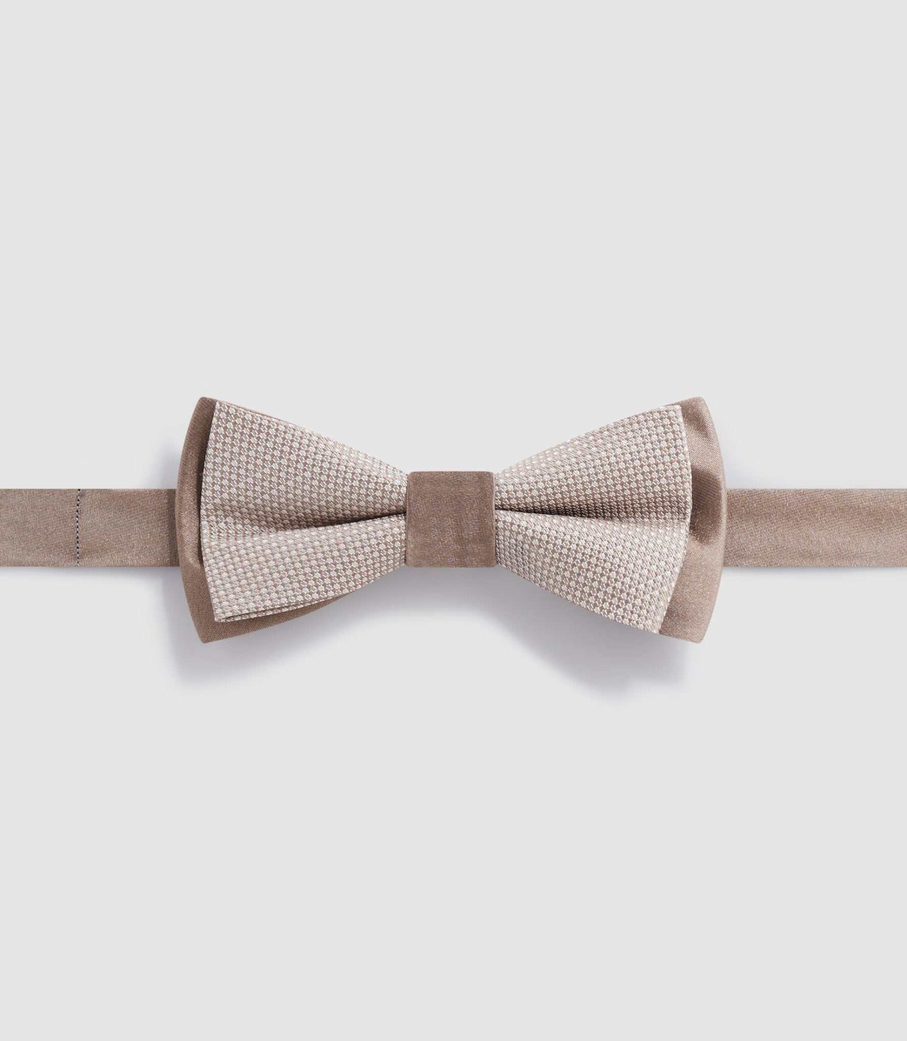 Nœud papillon beige "Npduouline"