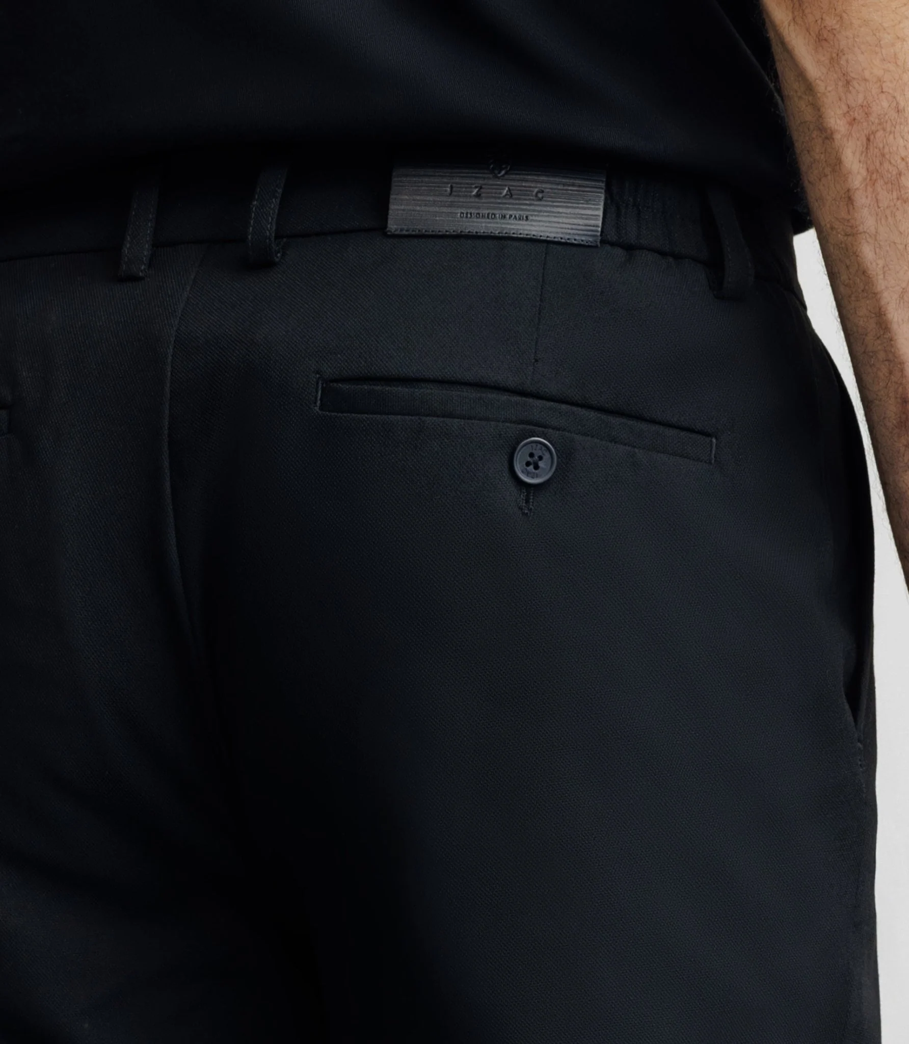 Pantalon élastiqué noir – Image 3