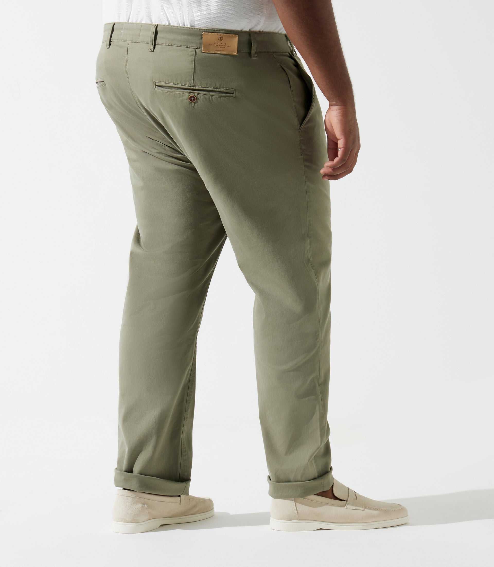 Pantalon en coton stretch kaki PACHELORBT – Image 2