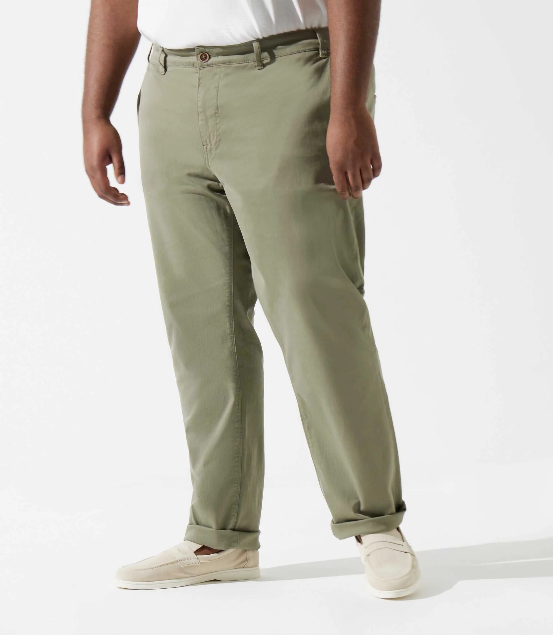 Pantalon en coton stretch kaki PACHELORBT – Image 5