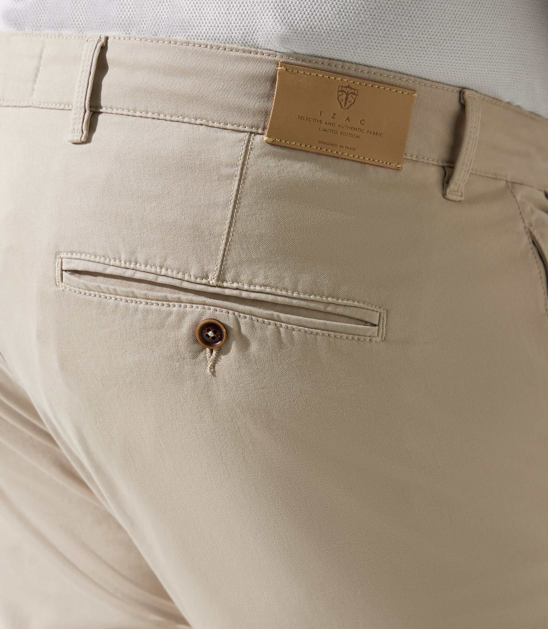 Pantalon en coton stretch beige PACHELORBT – Image 4