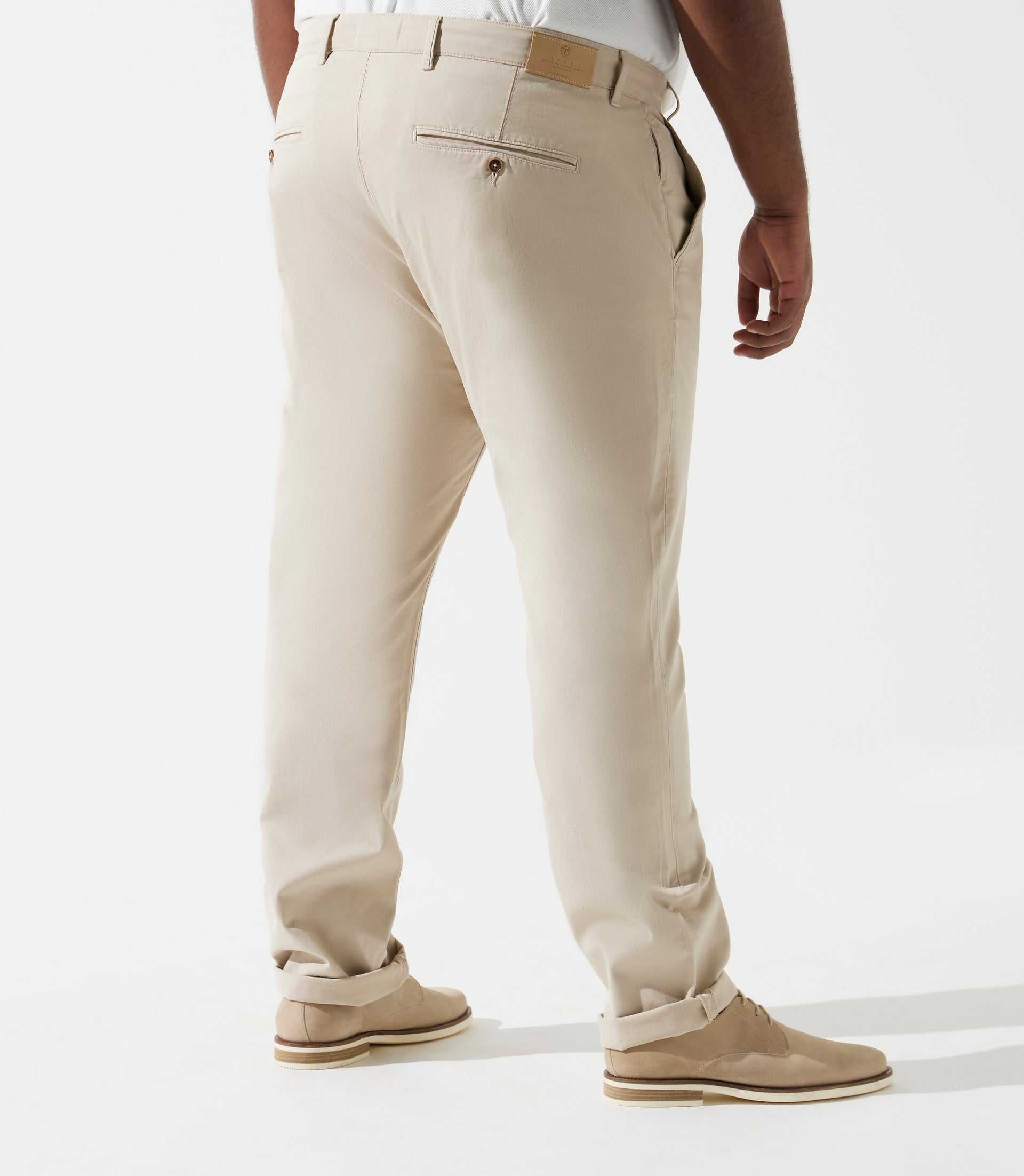 Pantalon en coton stretch beige PACHELORBT – Image 3
