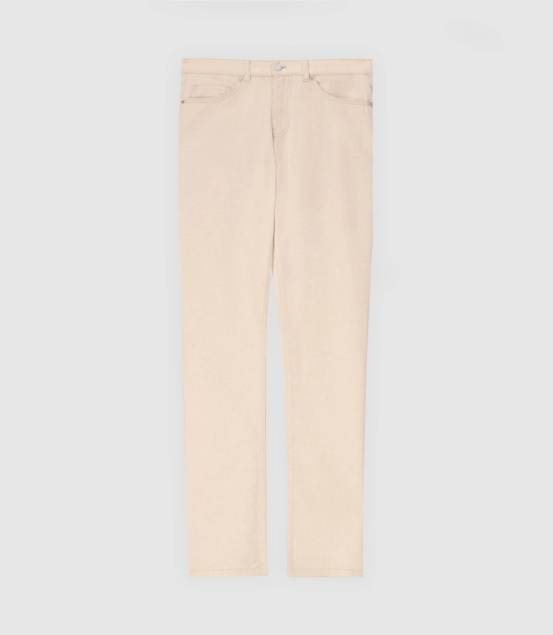 Pantalon en mélange lin beige
