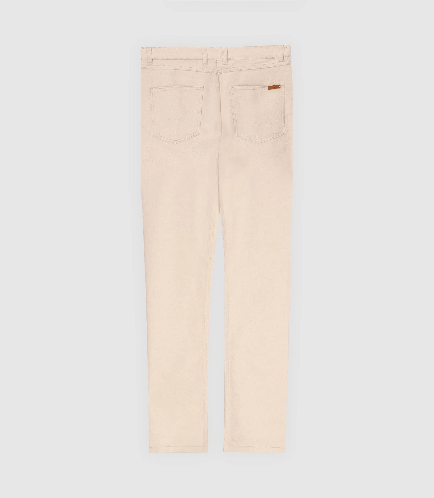 Pantalon en mélange lin beige – Image 2