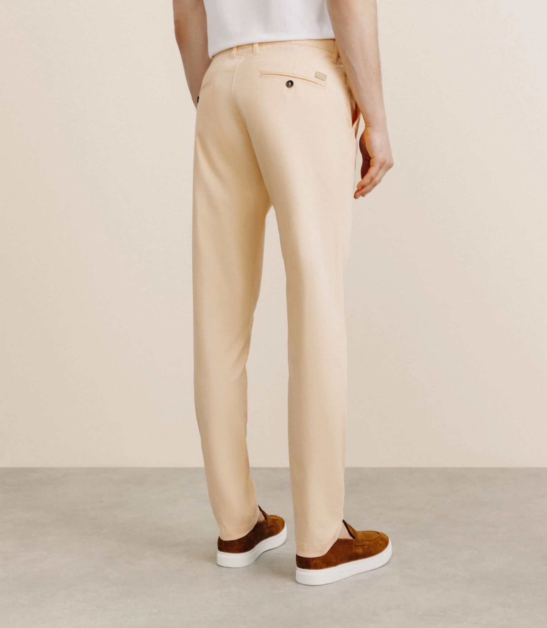 Pantalon en coton stretch pêche – Image 4