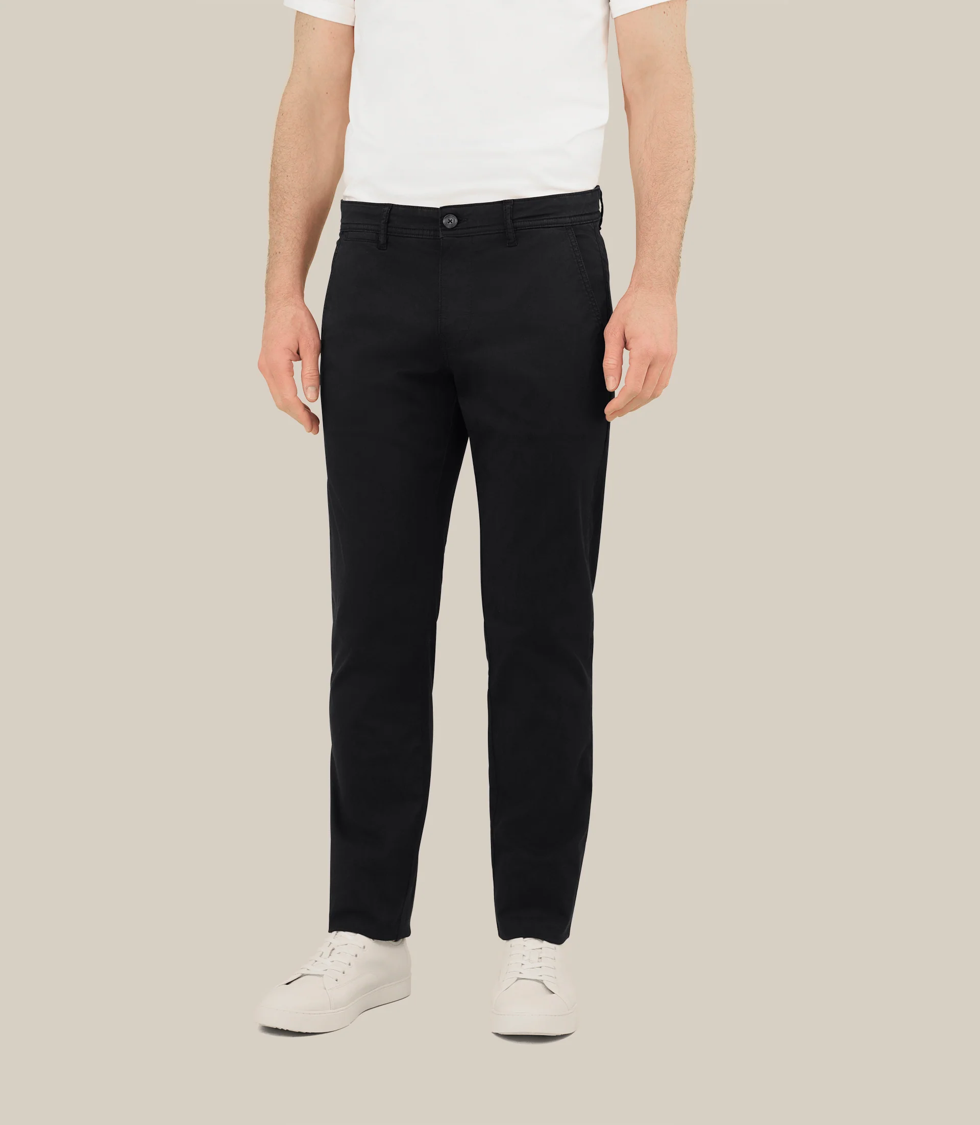 Pantalon coton stretch noir