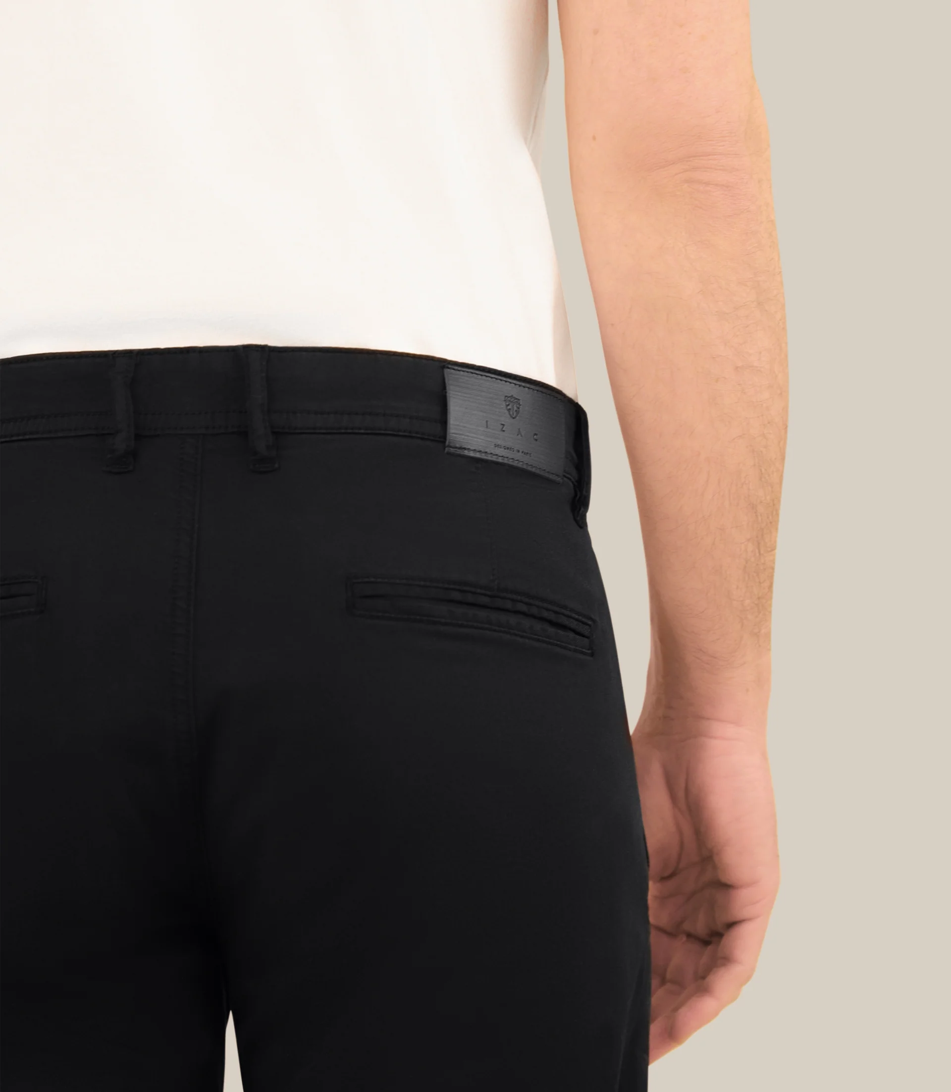 Pantalon coton stretch noir – Image 3