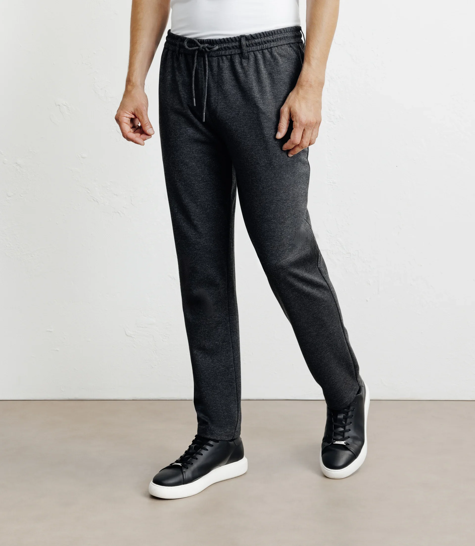 Pantalon en maille anthracite