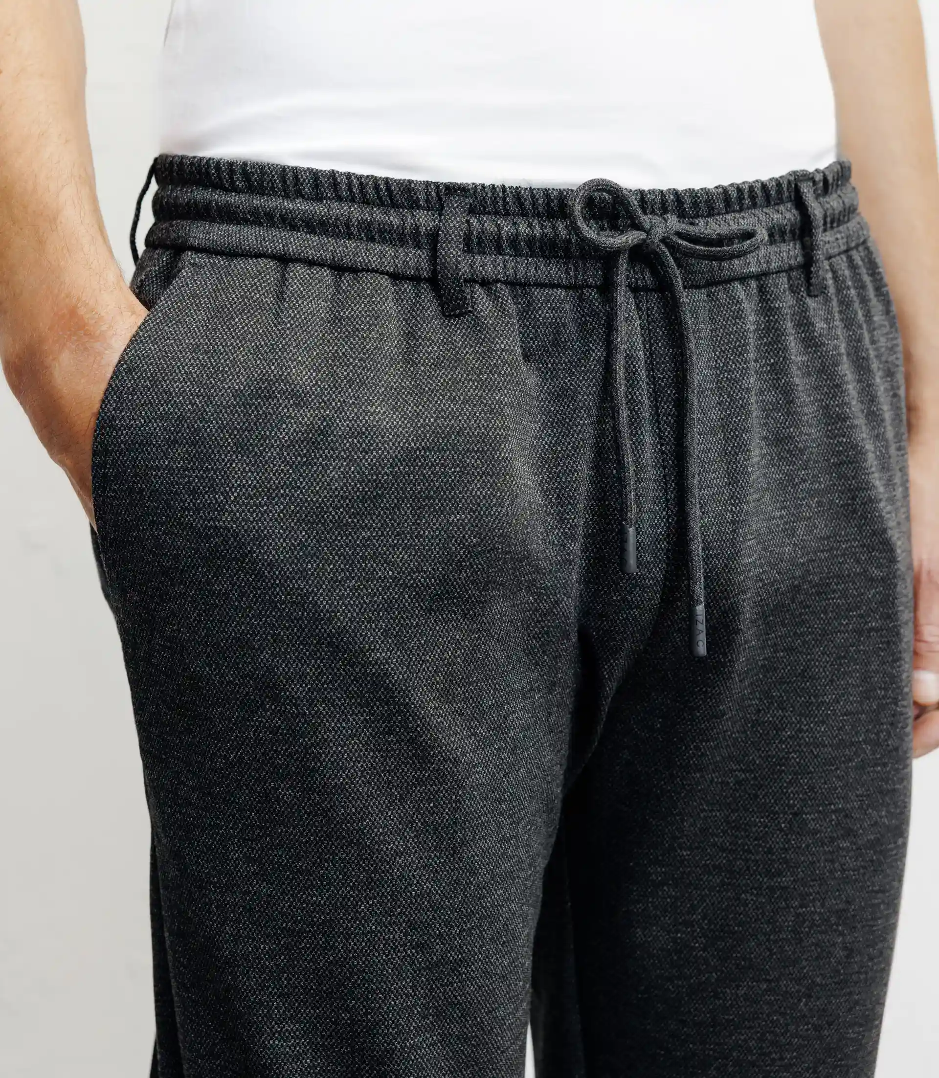 Pantalon en maille anthracite – Image 2