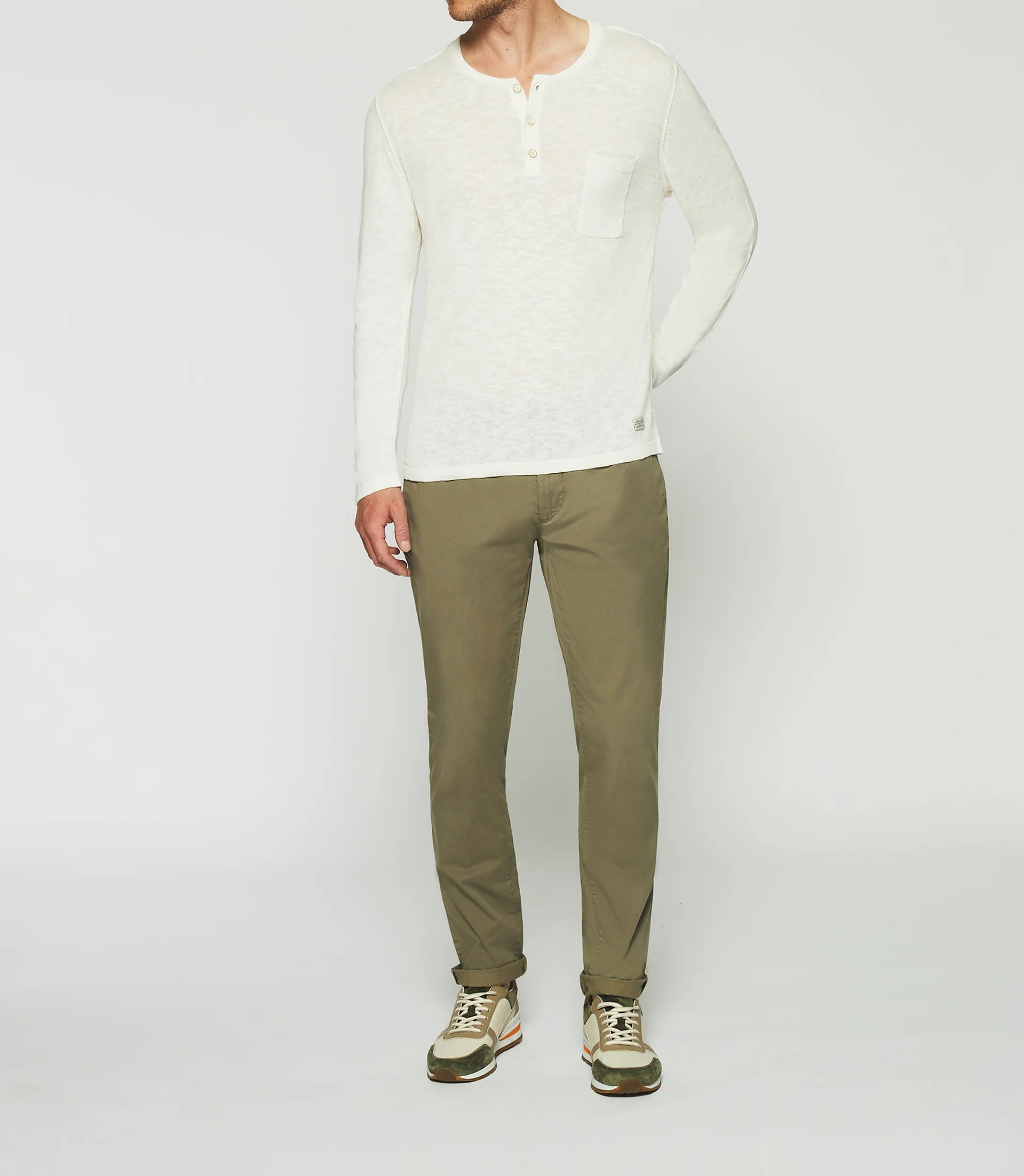 Pull col tunisien écru DIETTER