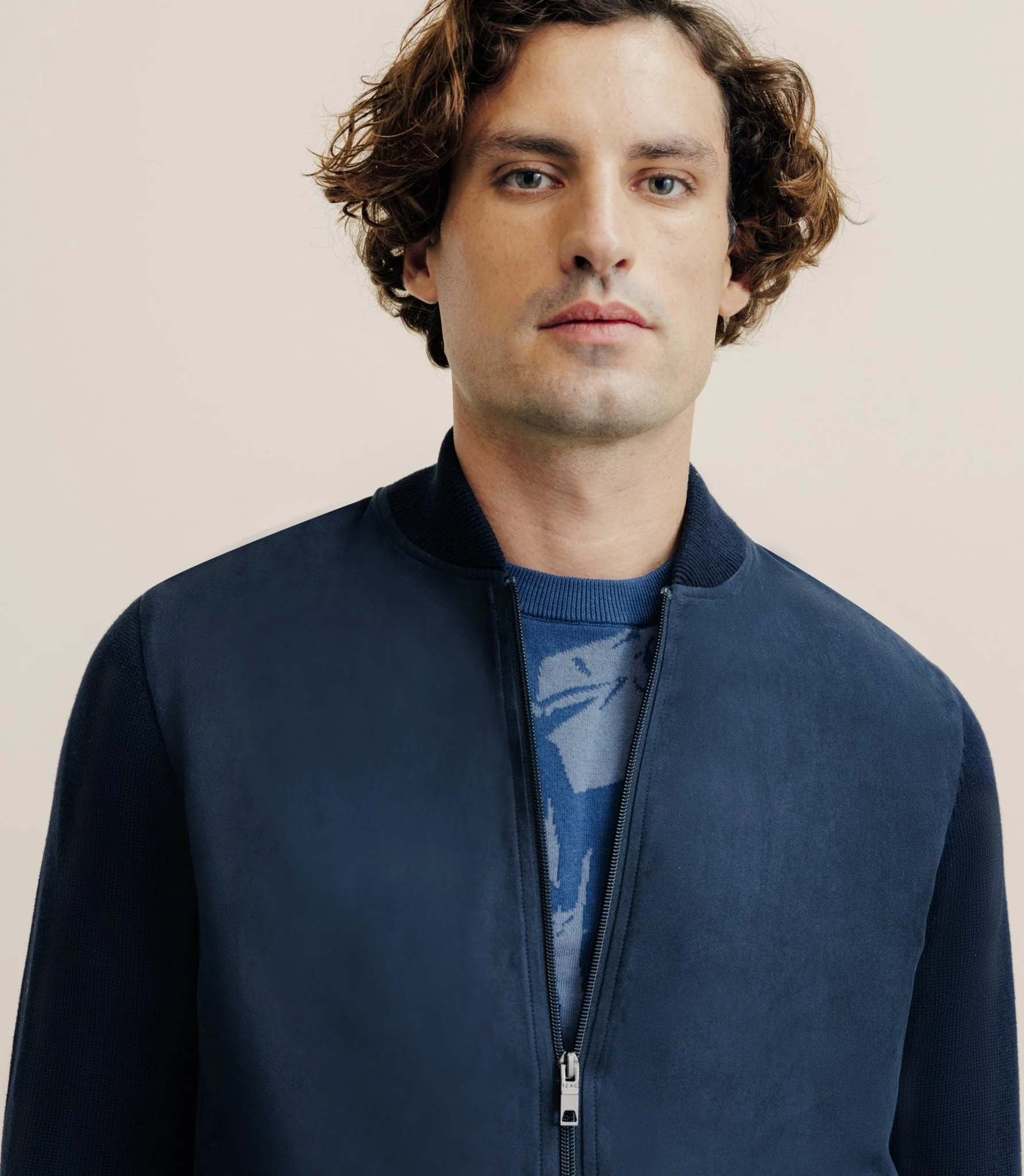 Gilet bi matière marine – Image 2