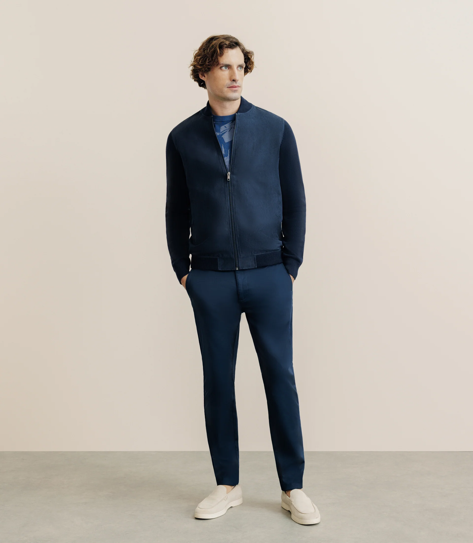 Gilet bi matière marine – Image 3