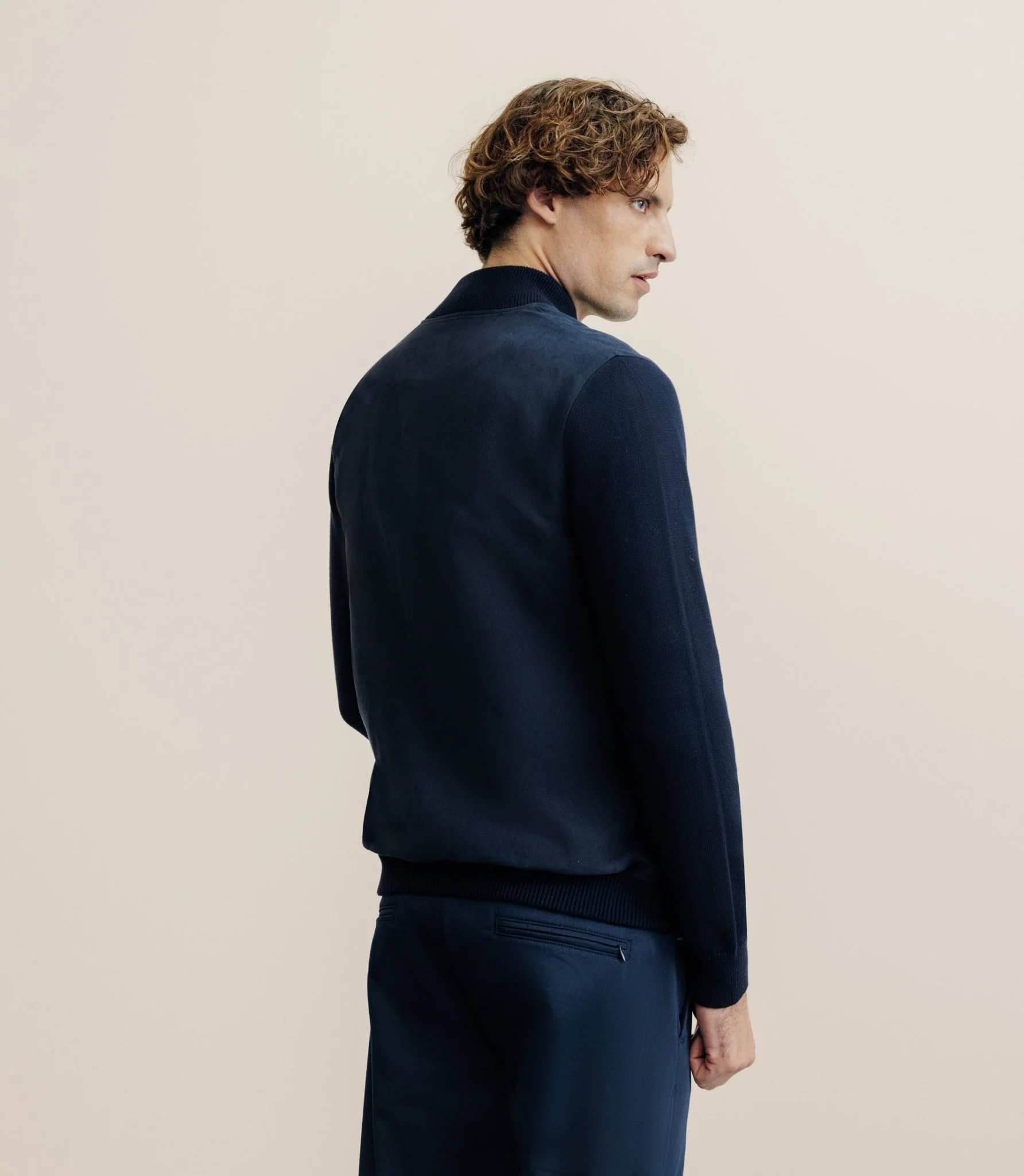 Gilet bi matière marine – Image 4