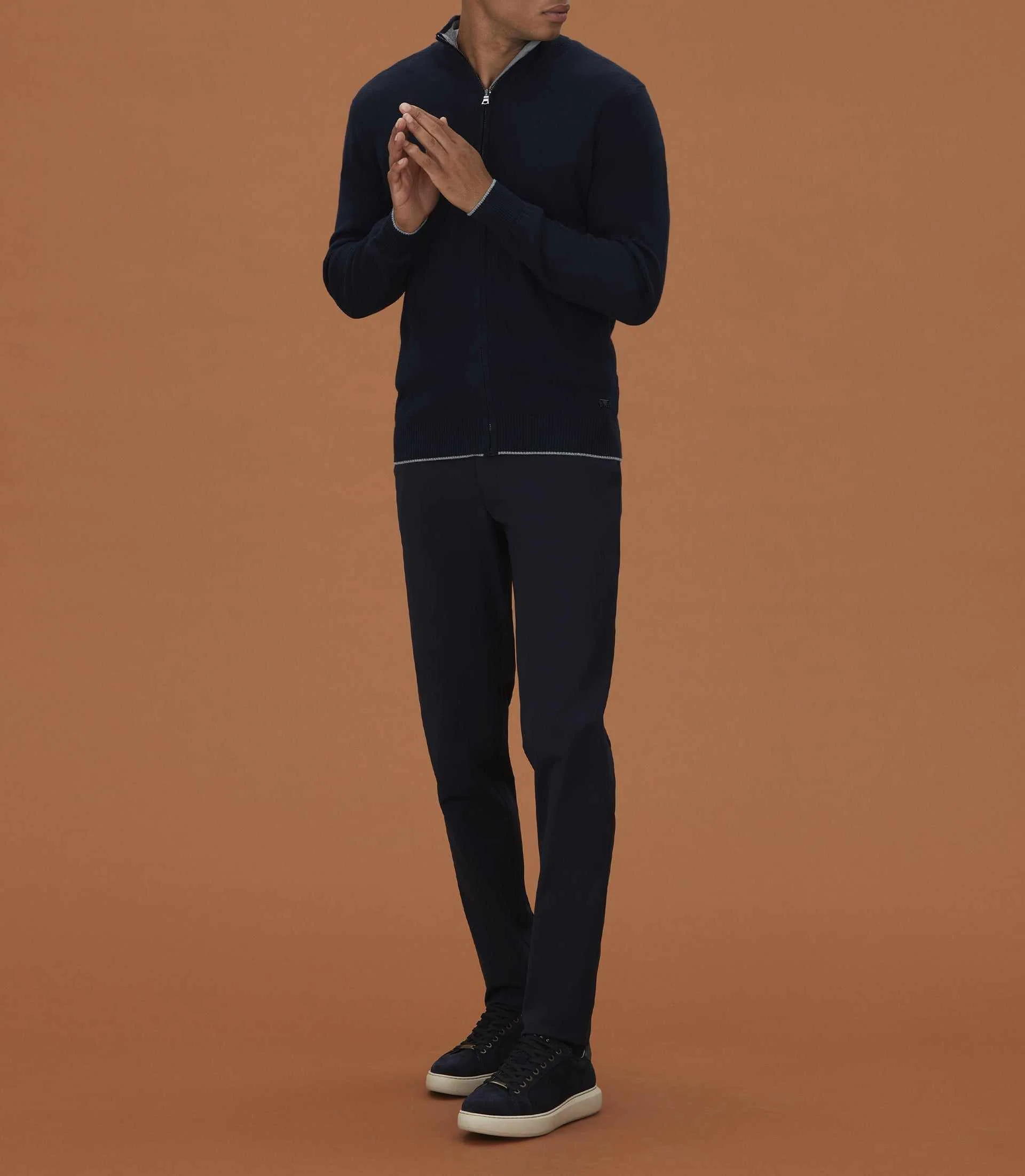 Cardigan zippé marine "Lael"