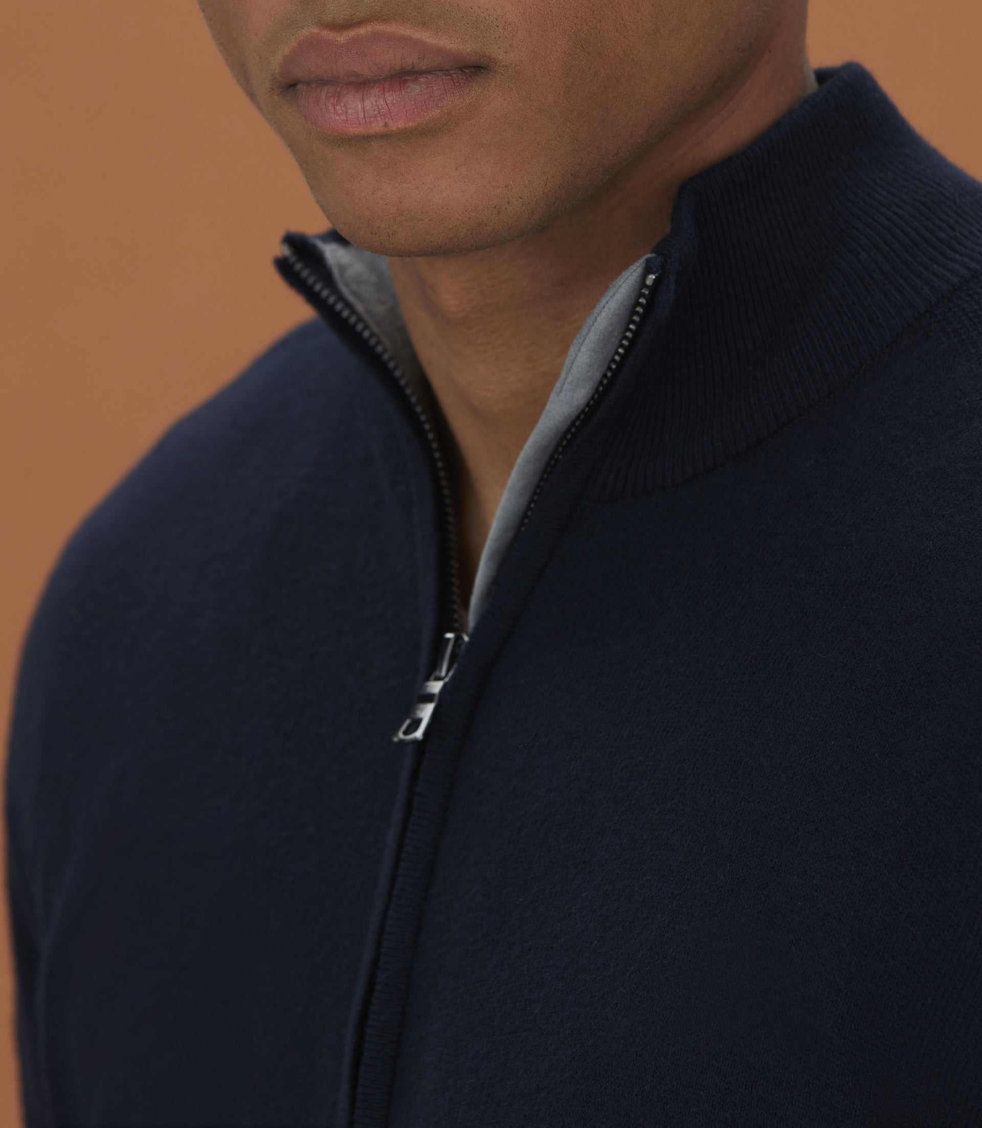 Cardigan zippé marine "Lael" – Image 2