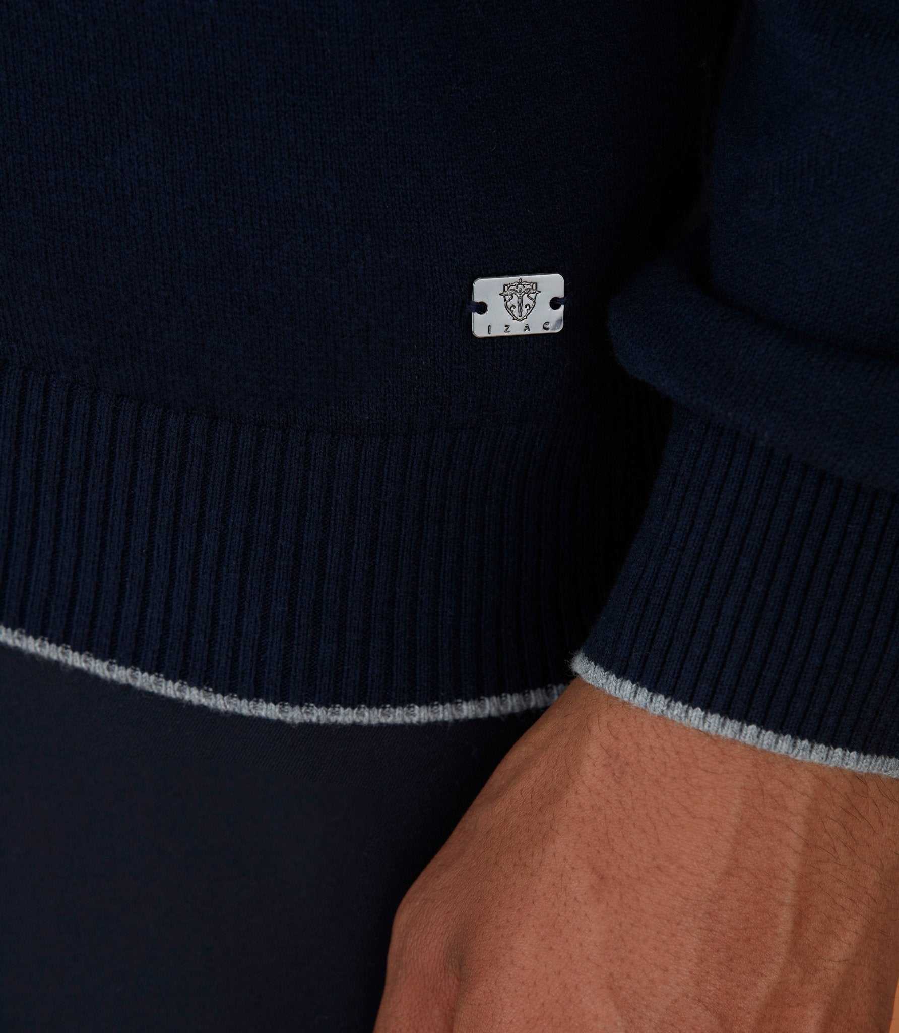 Cardigan zippé marine "Lael" – Image 3