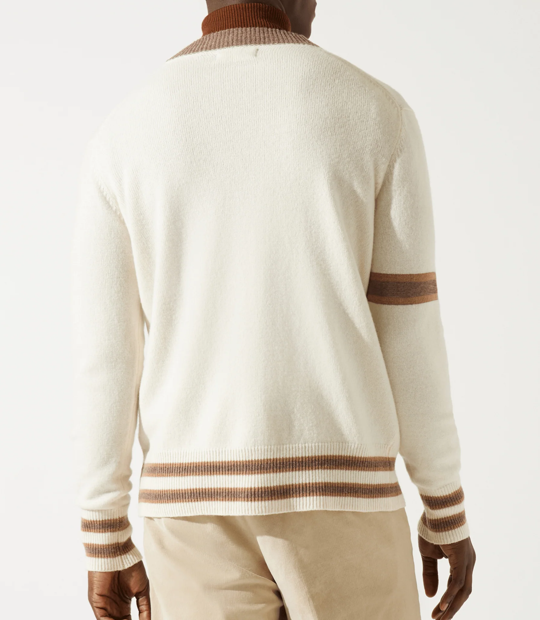 Gilet boutonné brodé écru – Image 4