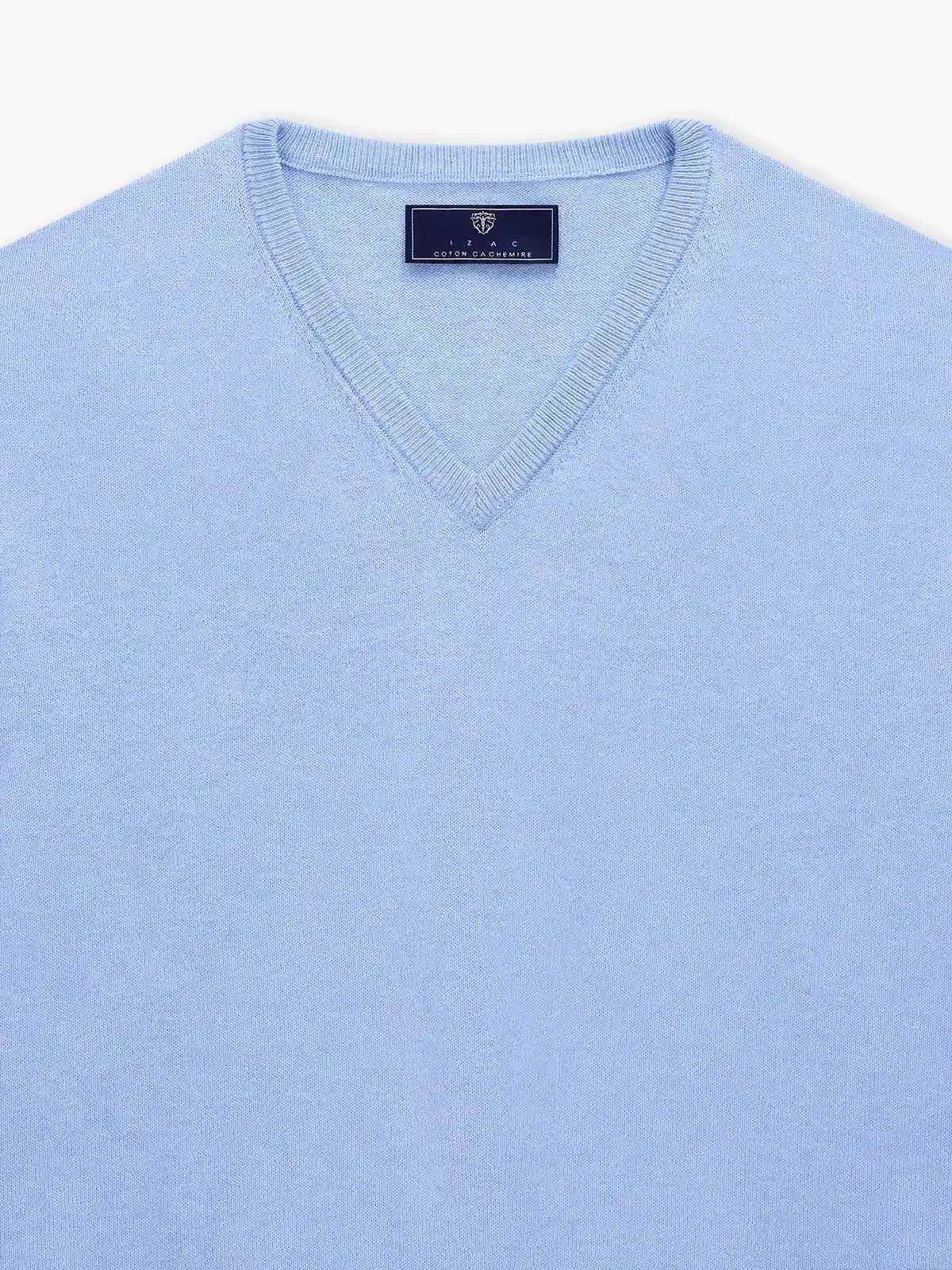 Pull col V bleu ciel – Image 2