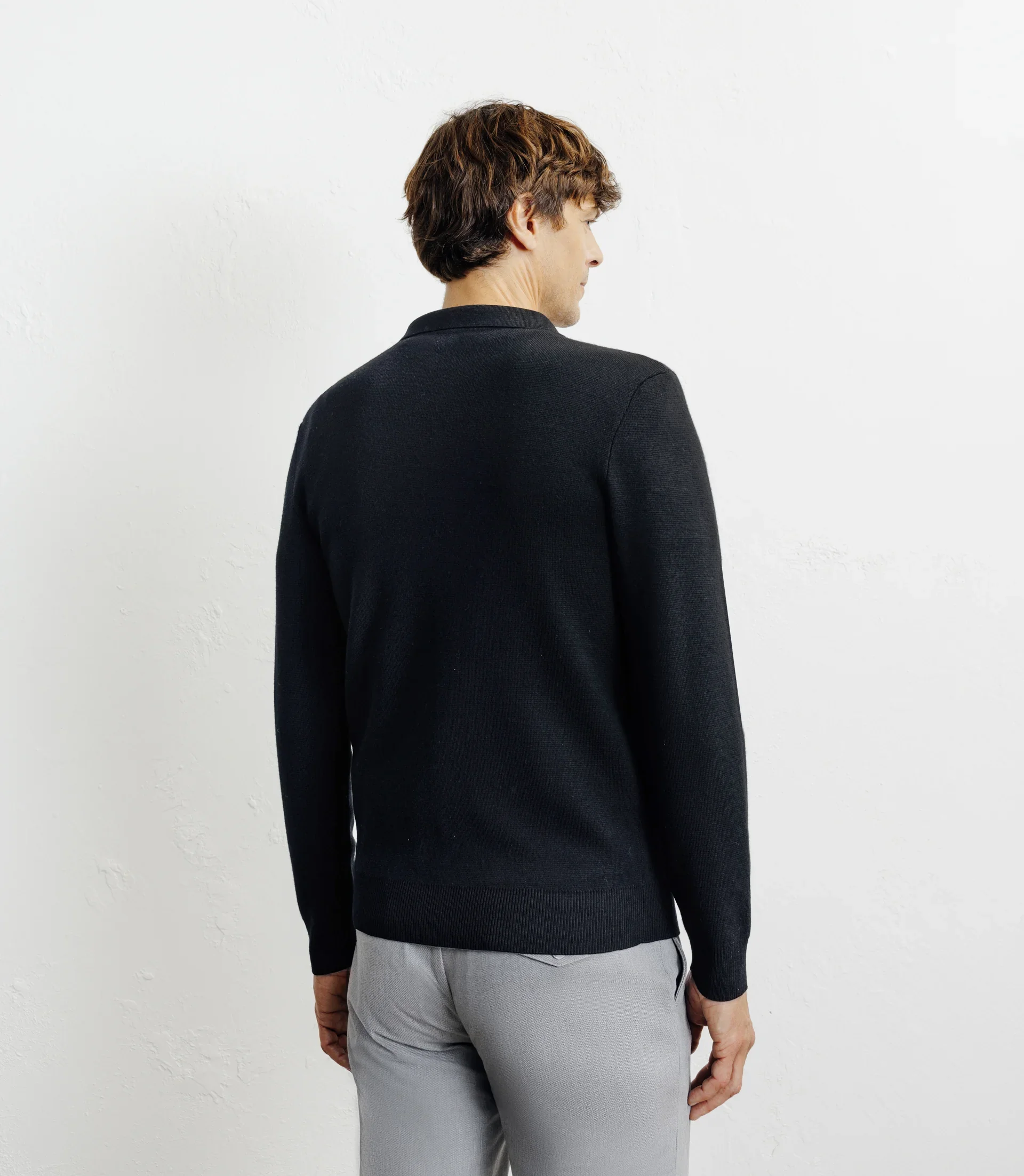 Cardigan surchemise en maille noir – Image 4