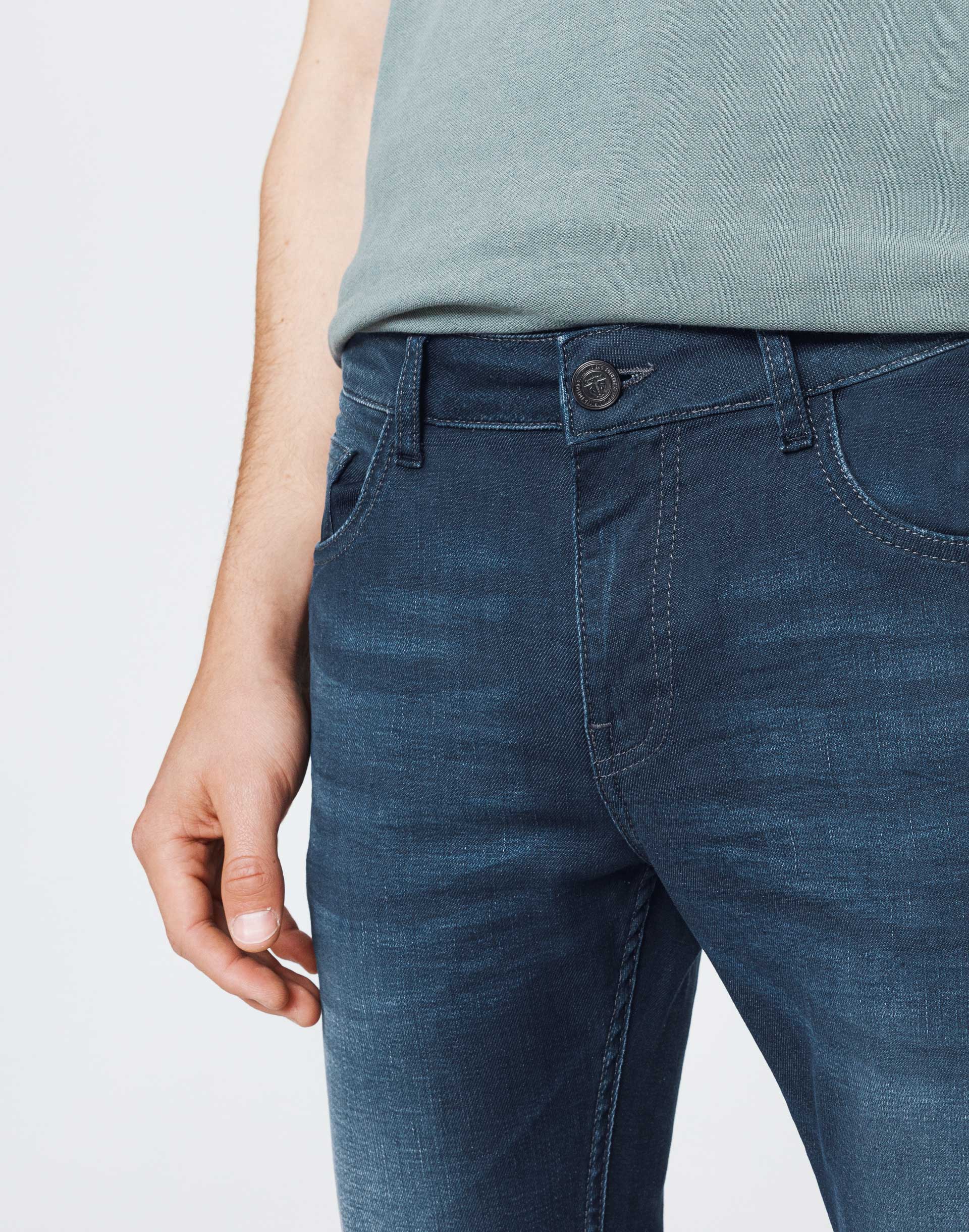 Jean enduit bleu gris délavé – Image 3